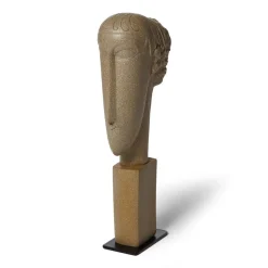 Amedeo Modigliani: Green Tête Sculpture