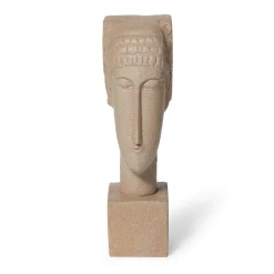 Amedeo Modigliani: Large Pink Tête Sculpture