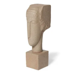Amedeo Modigliani: Large Pink Tête Sculpture