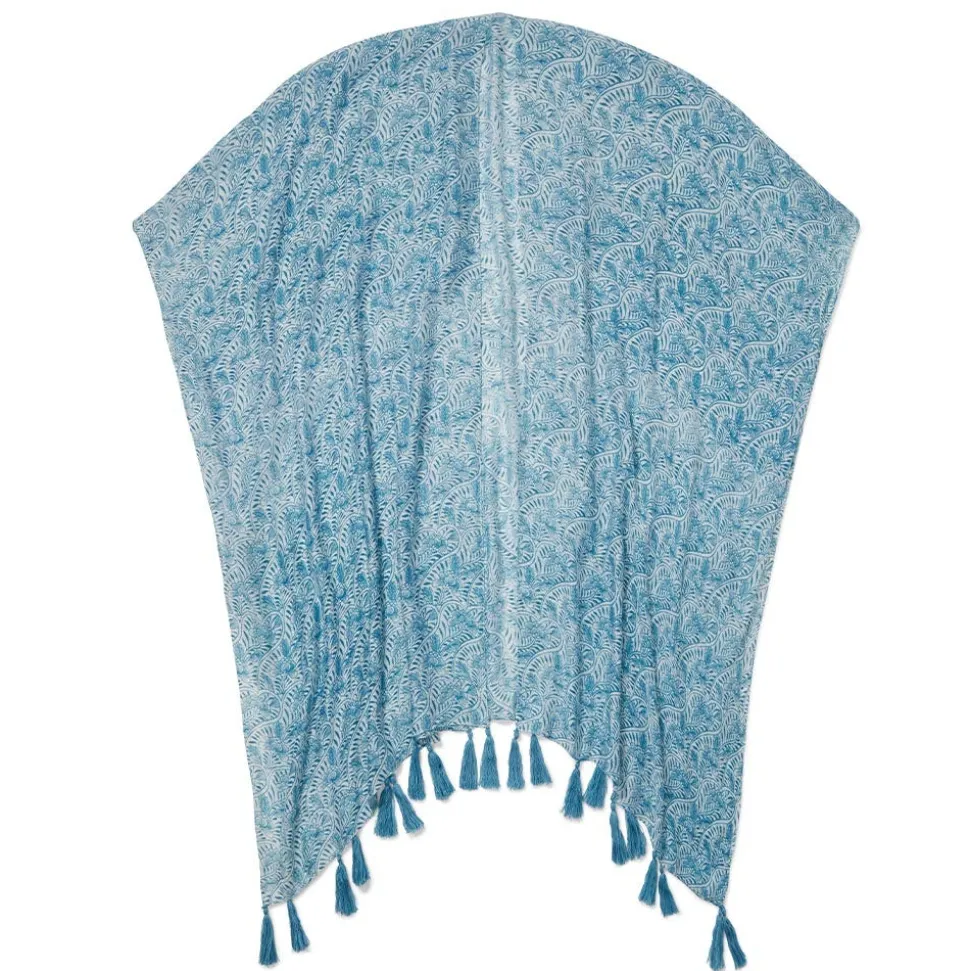 Blue & White Qing Floral Cover-Up