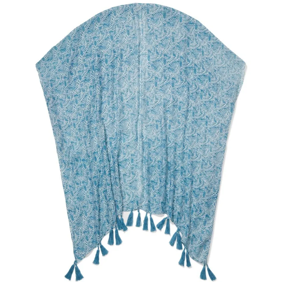 Blue & White Qing Floral Cover-Up