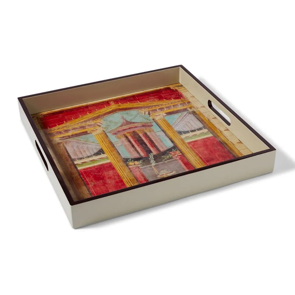 Boscoreale Fresco Wood Lacquer Tray