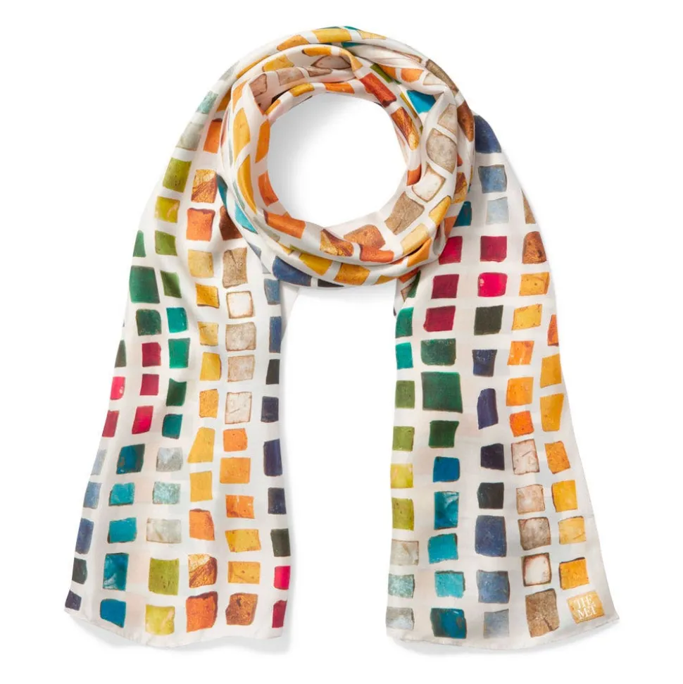 Byzantine Tesserae Oblong Silk Scarf