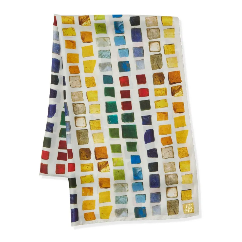Byzantine Tesserae Oblong Silk Scarf