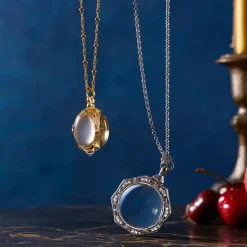 Celestial Octagonal Magnifier Pendant Necklace