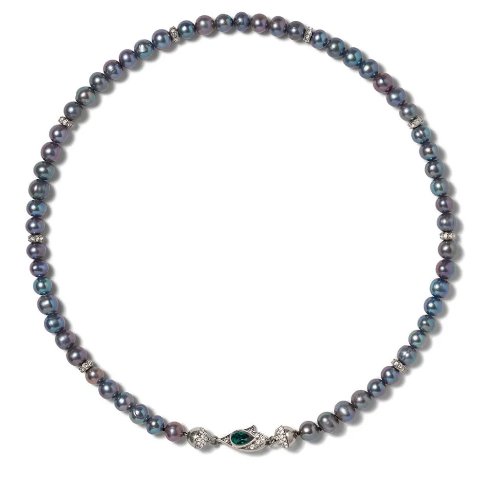 Chelsea Peacock Pearl Necklace and Drop Earrings Set