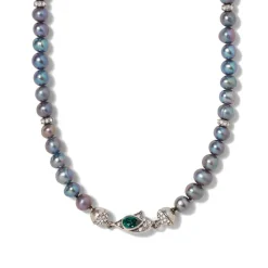 Chelsea Peacock Pearl Necklace and Drop Earrings Set