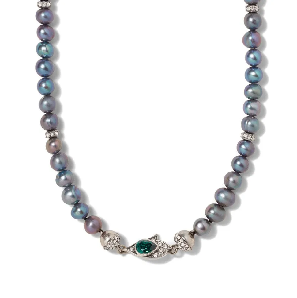 Chelsea Peacock Pearl Necklace and Drop Earrings Set