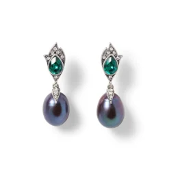 Chelsea Peacock Pearl Necklace and Drop Earrings Set