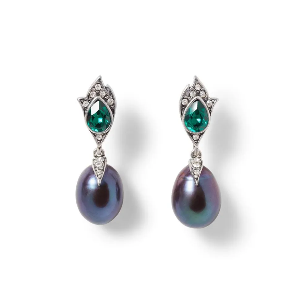 Chelsea Peacock Pearl Necklace and Drop Earrings Set