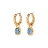 Cypriot Twist Hoop Earrings with Removable Charms