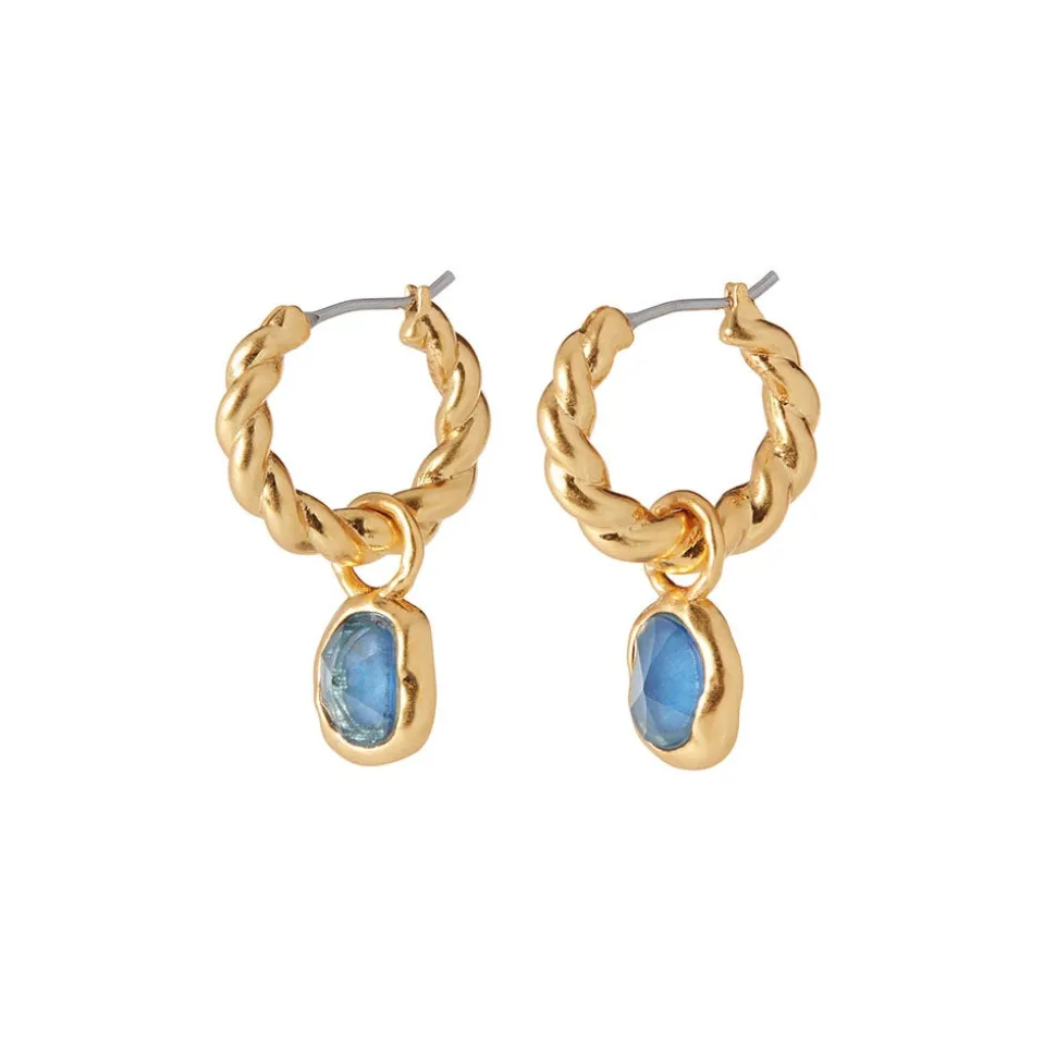 Cypriot Twist Hoop Earrings with Removable Charms