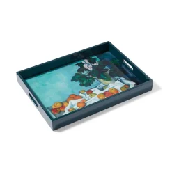 Cézanne Apples and Primroses Rectangular Lacquer Tray
