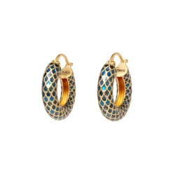 Egyptian Feather Hoop Earrings