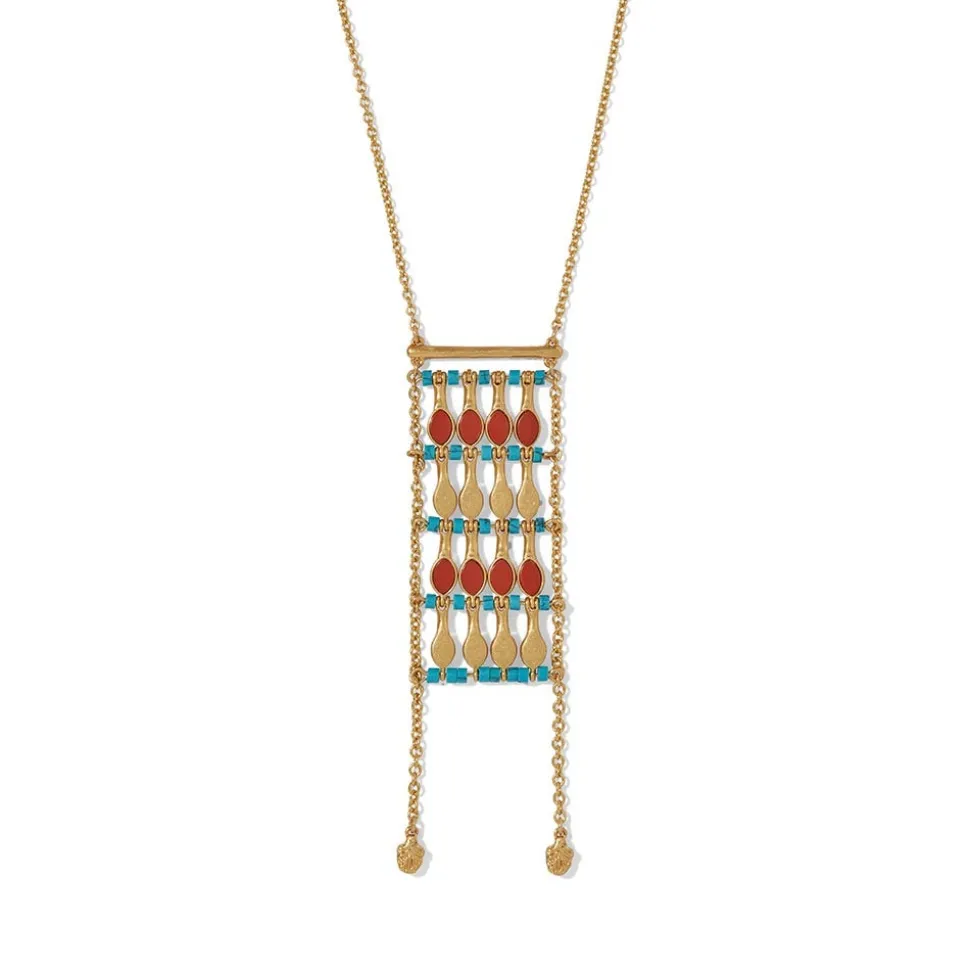 Egyptian Nefer Amulet Ladder Pendant Necklace