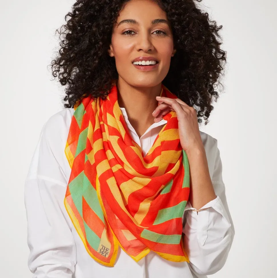 Gee's Bend Kennedy Basket-Weave Oversize Square Scarf