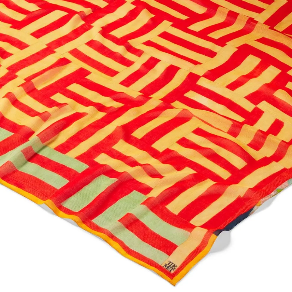Gee's Bend Kennedy Basket-Weave Oversize Square Scarf