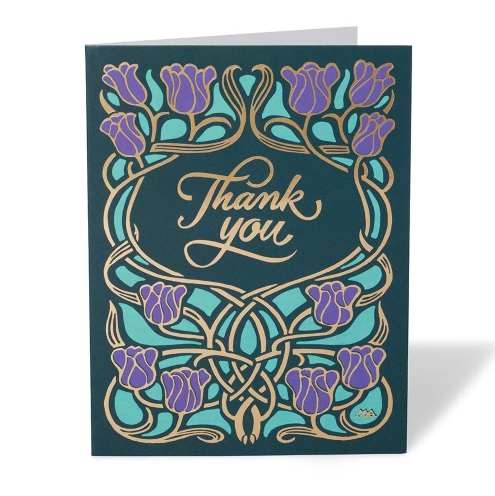 Gilded Book Covers Thank-You Cards