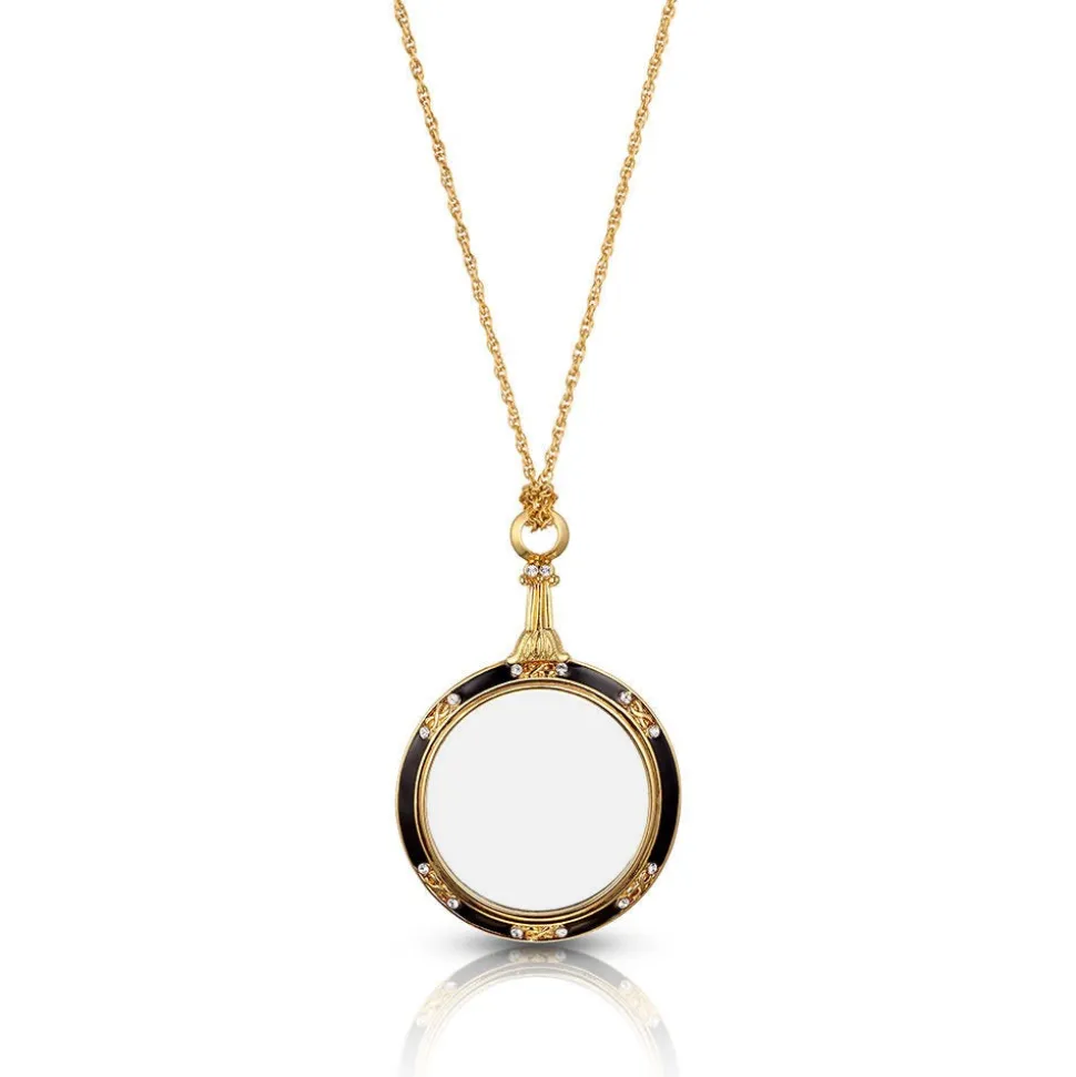 Hand-Enameled Magnifier Pendant Necklace