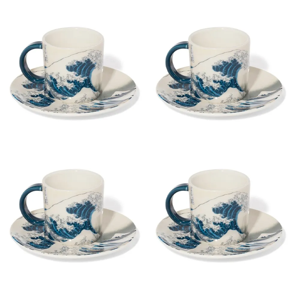 Hokusai Great Wave Espresso Cup and Saucer
