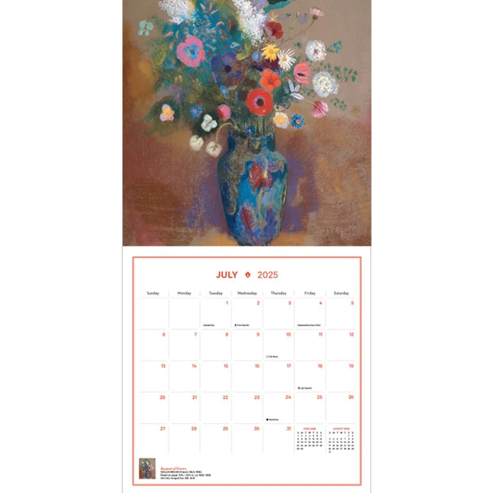 Impressionism and Post-Impressionism Wall Calendar 2025