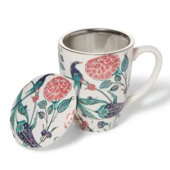 Iznik Garden Covered Mug with Tea Infuser