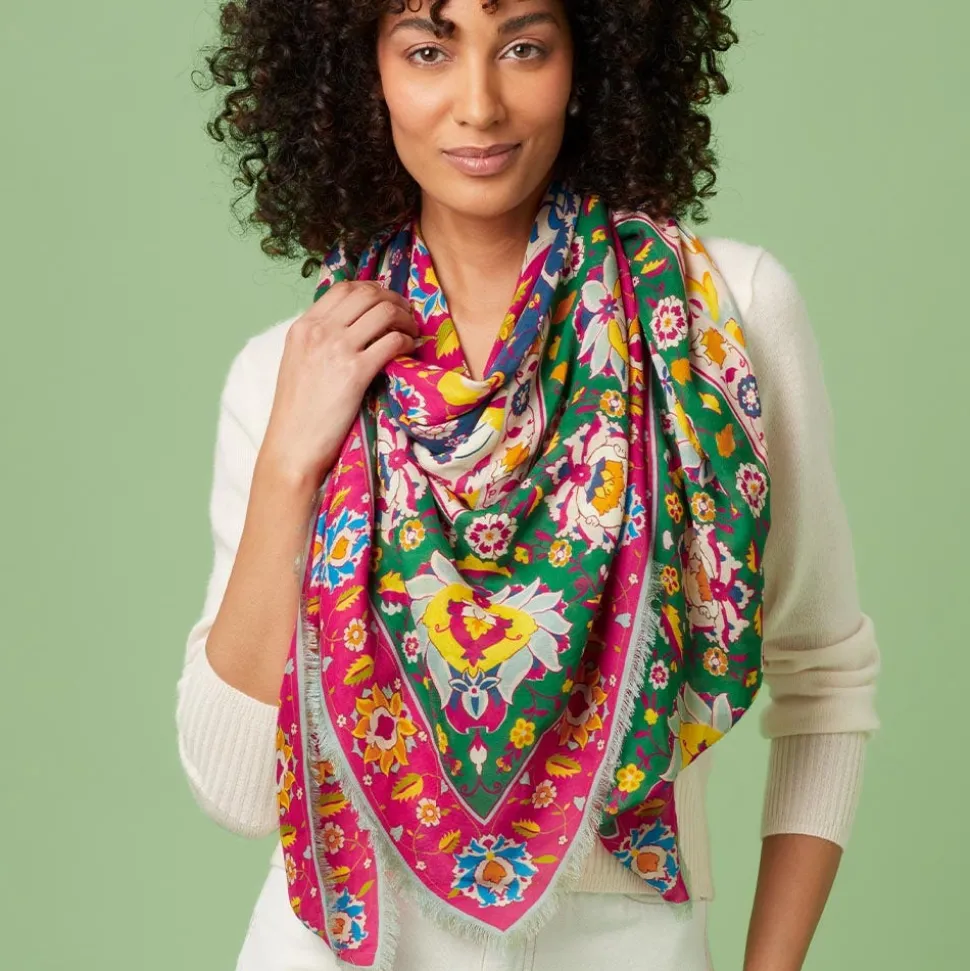 Kashan Carpet Square Scarf