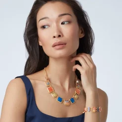 Kashan Carpet Statement Collar Necklace