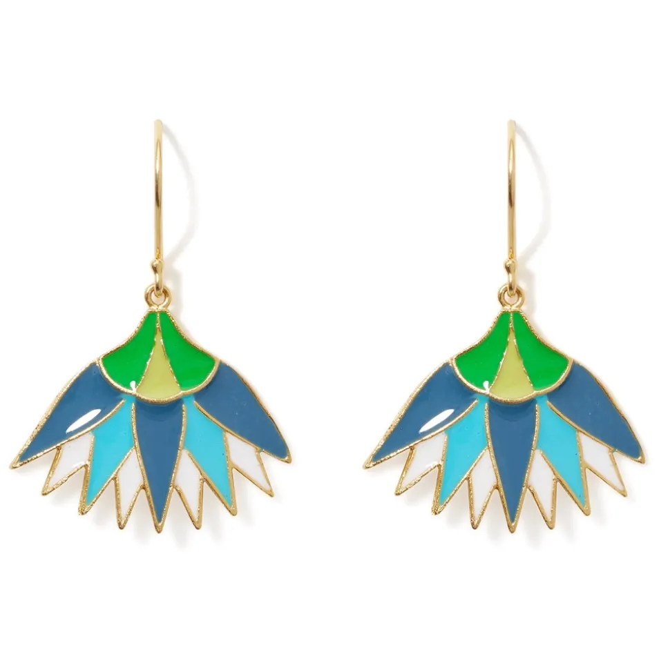 Lotus Blossom Drop Earrings