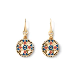 Medieval Byzantine Statement Necklace and Drop Earrings Set