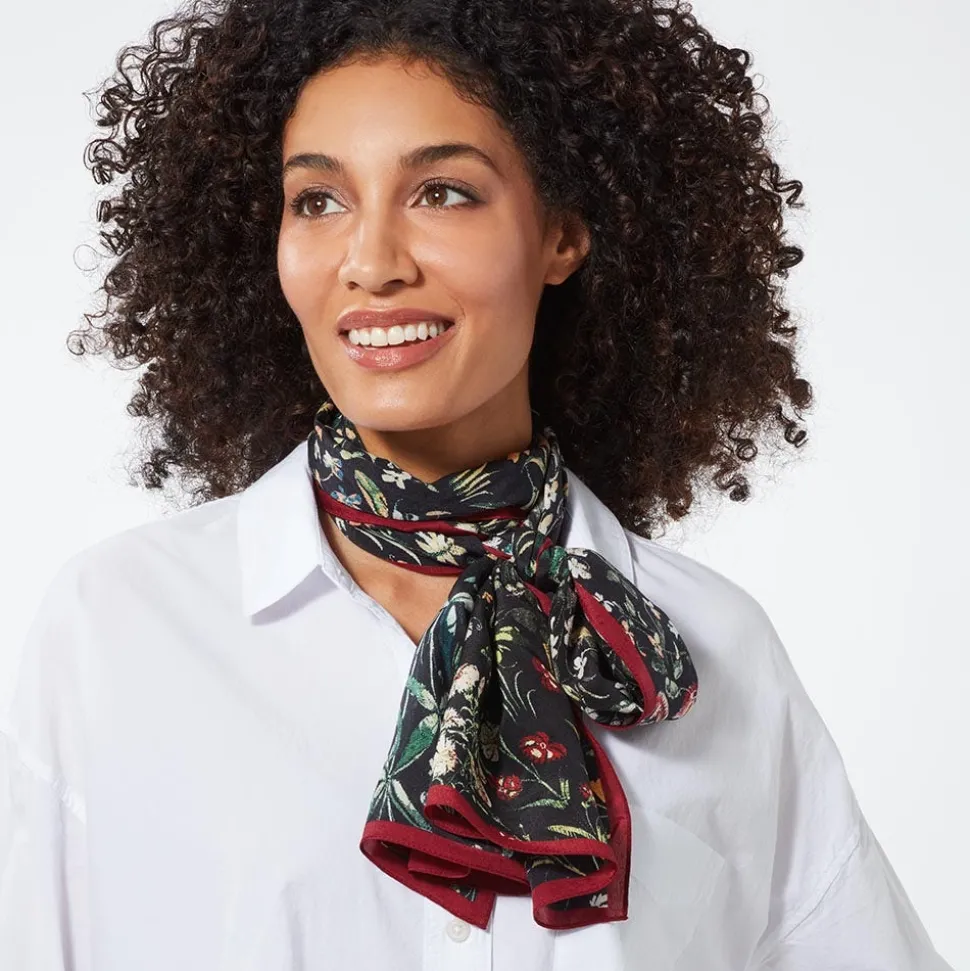 Medieval Millefleurs Oblong Silk Scarf