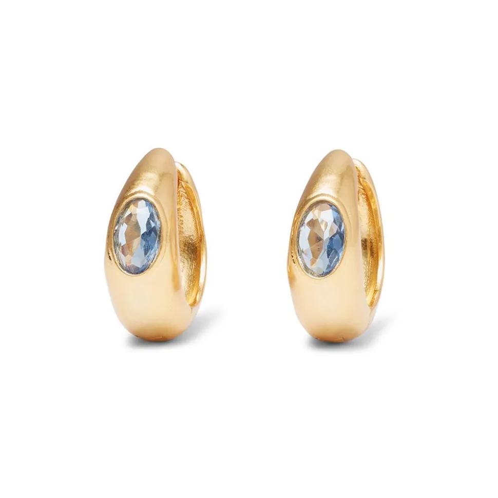 Medieval Stone Hoop Earrings