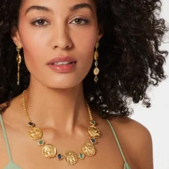 Mediterranean Coin Statement Necklace