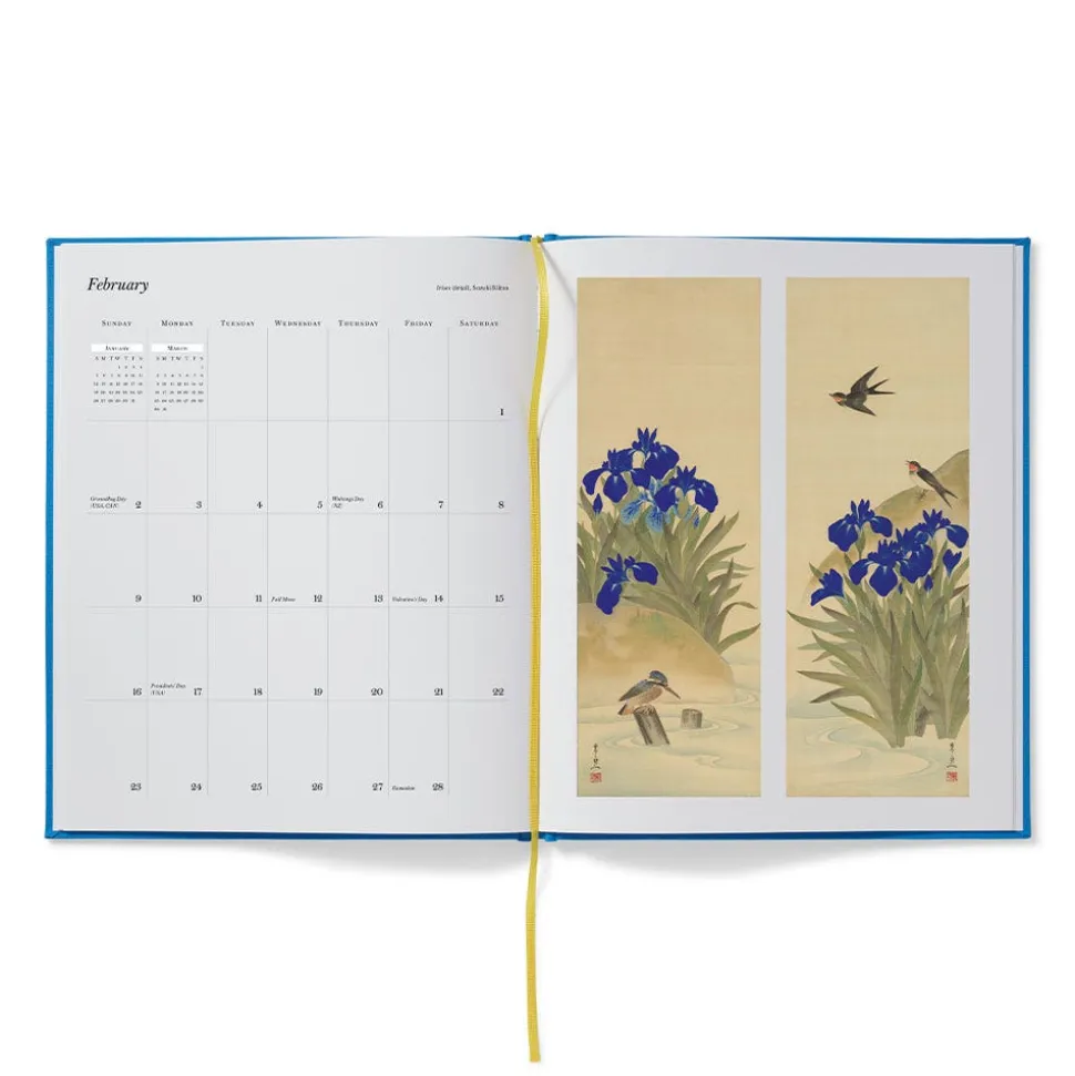 Met Irises Clothbound Monthly Calendar 2025