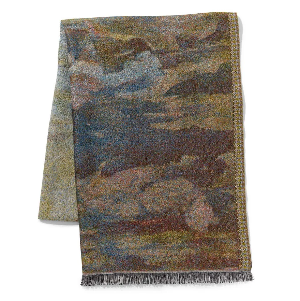 Monet Bridge and Water Lilies Shawl