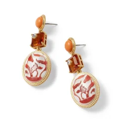 Qing Bottle Lotus Pond Drop Earrings