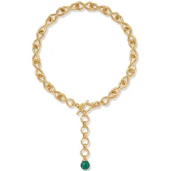 Roman Malachite Statement Necklace