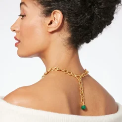 Roman Malachite Statement Necklace