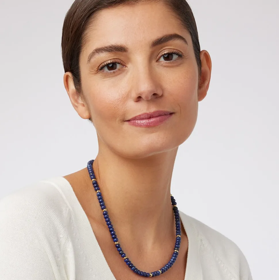 Royal Egyptian Beaded Lapis Necklace
