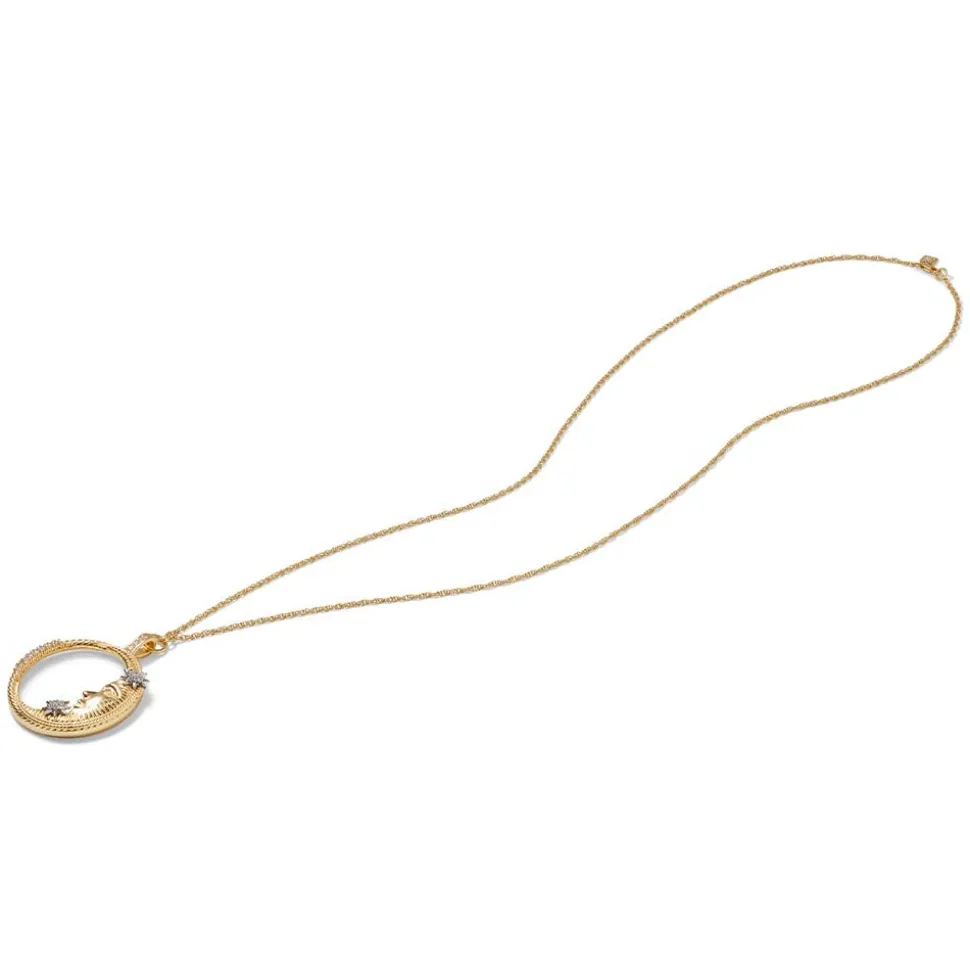 Spanish Day and Night Magnifier Pendant Necklace