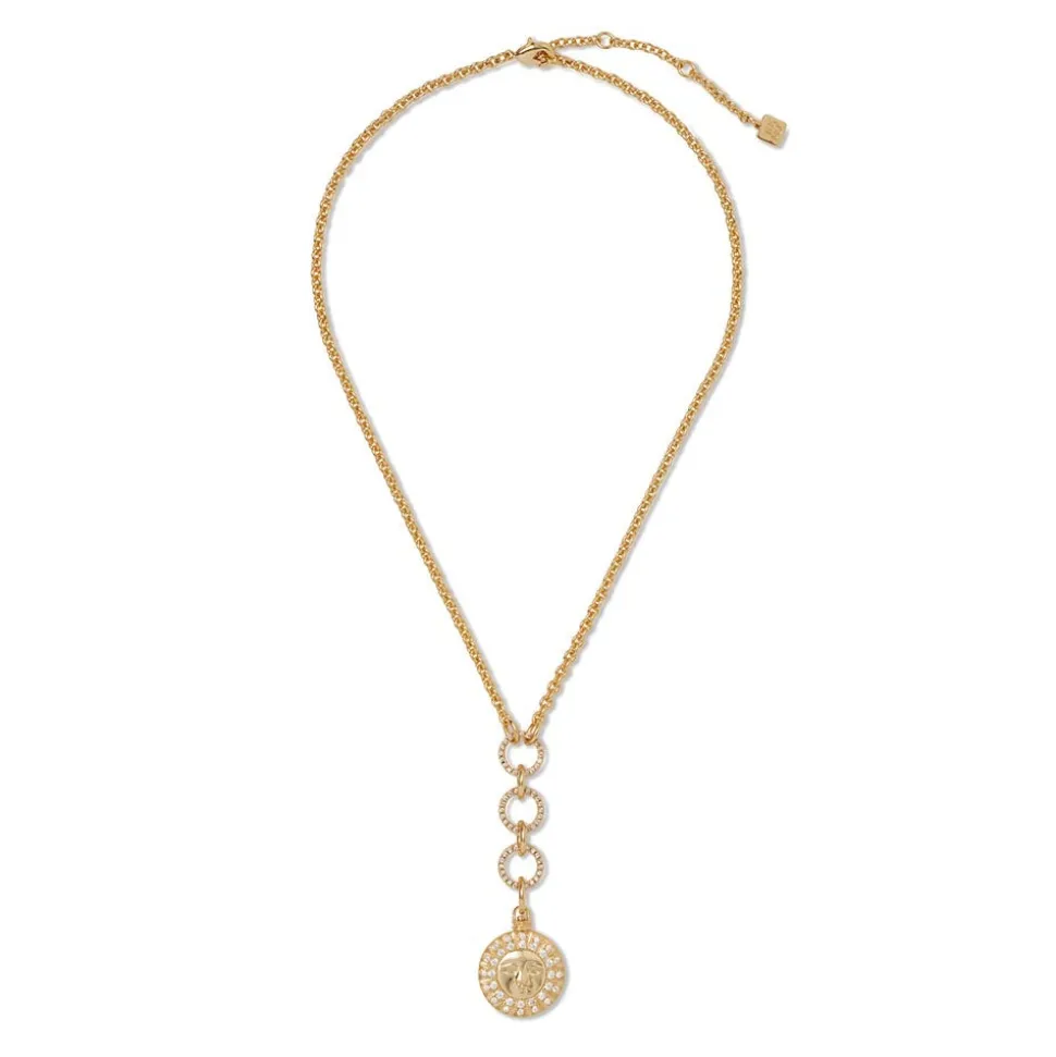 Spanish Day and Night Reversible Lariat Pendant Necklace