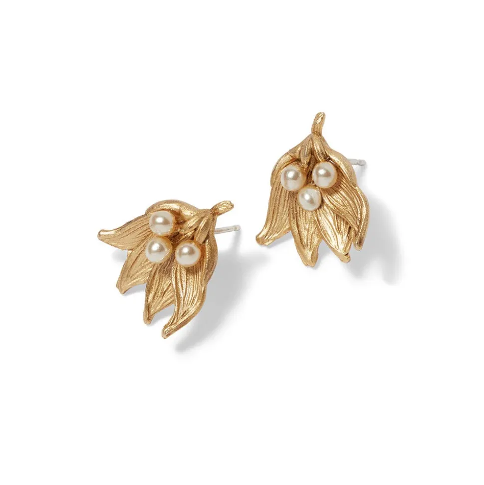 The Met Cloisters Garden Fava Bean Stud Earrings
