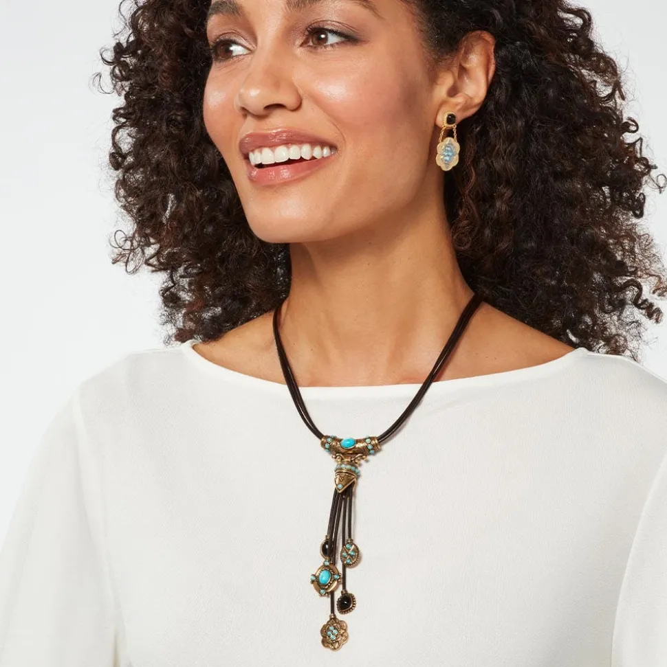 Turkmen Leather Statement Necklace