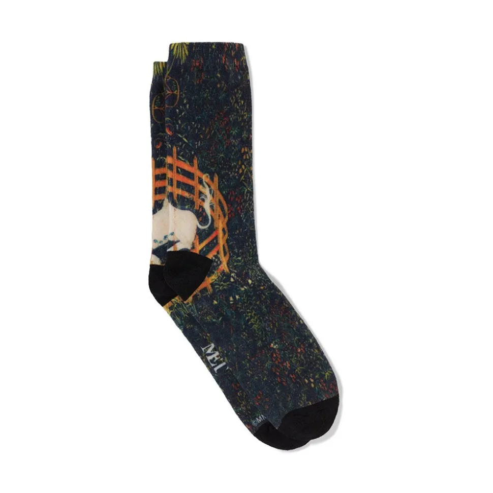 Unicorn in a Garden Socks