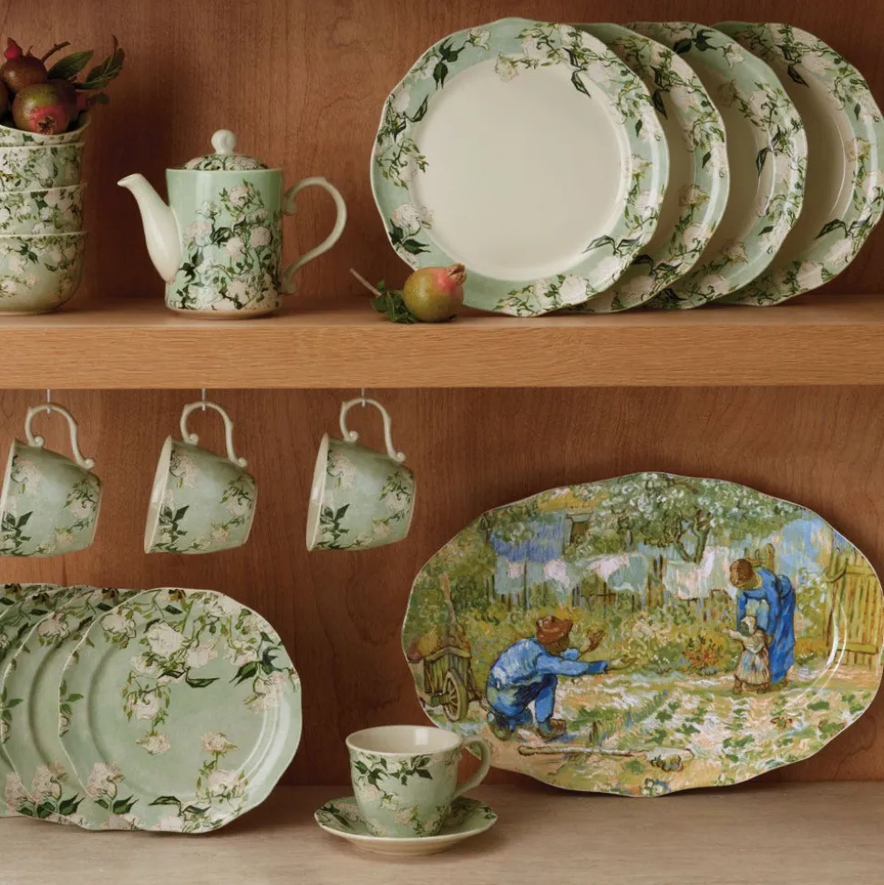 Van Gogh Roses Salad Plate