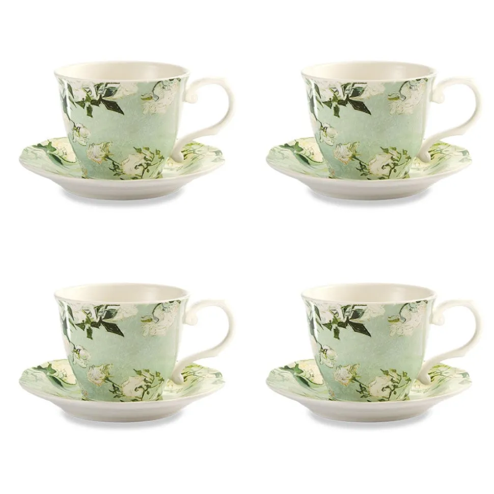 Van Gogh Roses Teacup and Saucer