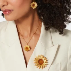 Van Gogh Sunflower Brooch