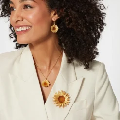 Van Gogh Sunflower Brooch