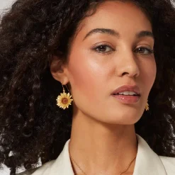 Van Gogh Sunflower Drop Earrings