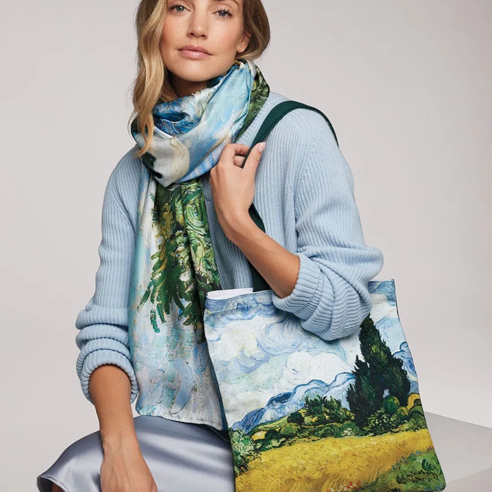 Van Gogh Wheat Field with Cypresses Tote